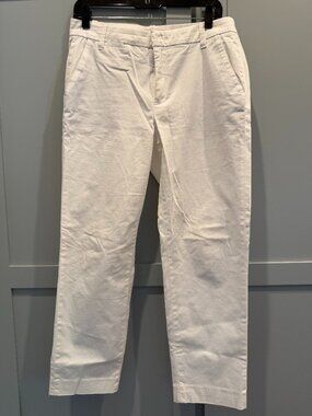 Lightly Worn Vince Coin Pocket Chino Pants – Size 8 in Optic White / Off-White